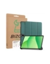 Etui z klapką Bizon Case Tab Croc do OnePlus Pad Lite / Oppo Pad SE ciemnozielone
