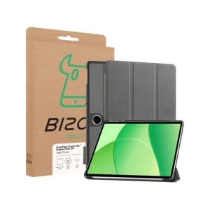 Etui z klapką Bizon Case Tab Croc do OnePlus Pad Lite / Oppo Pad SE szare