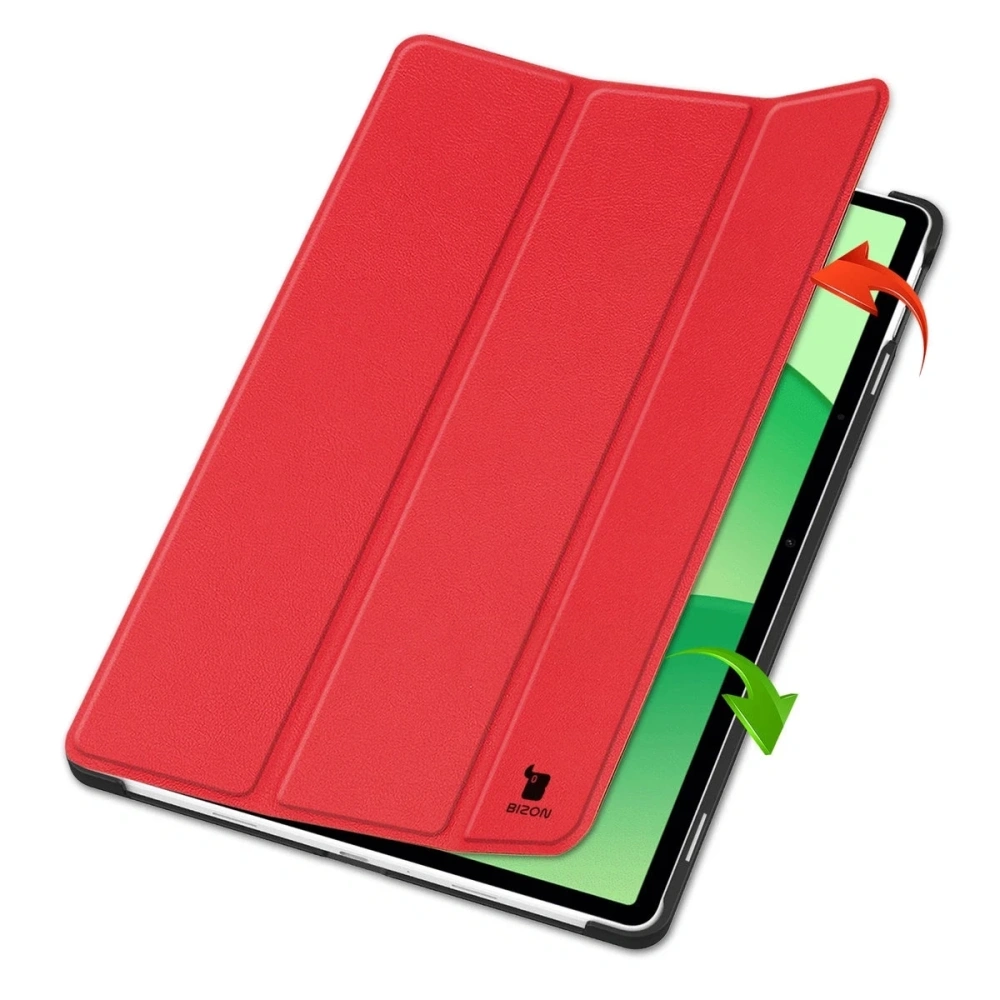 Etui z klapką Bizon Case Tab Croc do OnePlus Pad Lite / Oppo Pad SE czerwone