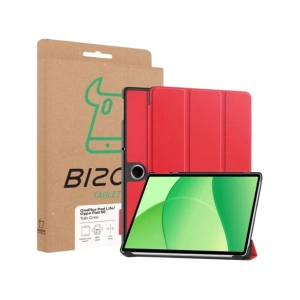 Etui z klapką Bizon Case Tab Croc do OnePlus Pad Lite / Oppo Pad SE czerwone