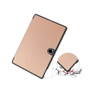 Etui z klapką Bizon Case Tab Croc do OnePlus Pad Lite / Oppo Pad SE różowozłote