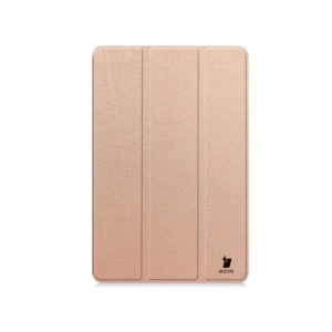 Etui z klapką Bizon Case Tab Croc do OnePlus Pad Lite / Oppo Pad SE różowozłote