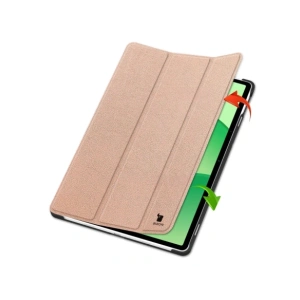 Etui z klapką Bizon Case Tab Croc do OnePlus Pad Lite / Oppo Pad SE różowozłote