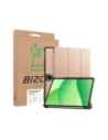 Etui z klapką Bizon Case Tab Croc do OnePlus Pad Lite / Oppo Pad SE różowozłote