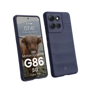 Pancerne etui Bizon Case Tur do Motorola Moto G86 5G granatowe