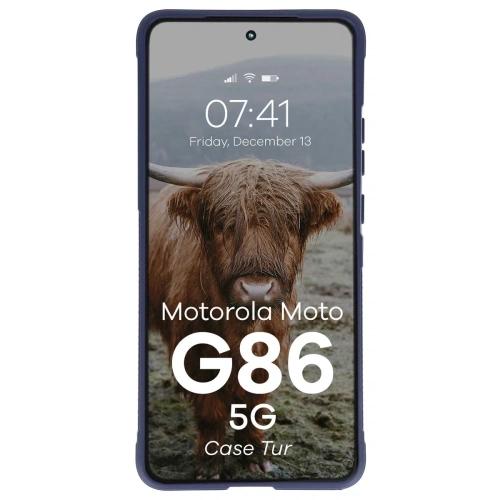 Pancerne etui Bizon Case Tur do Motorola Moto G86 5G granatowe