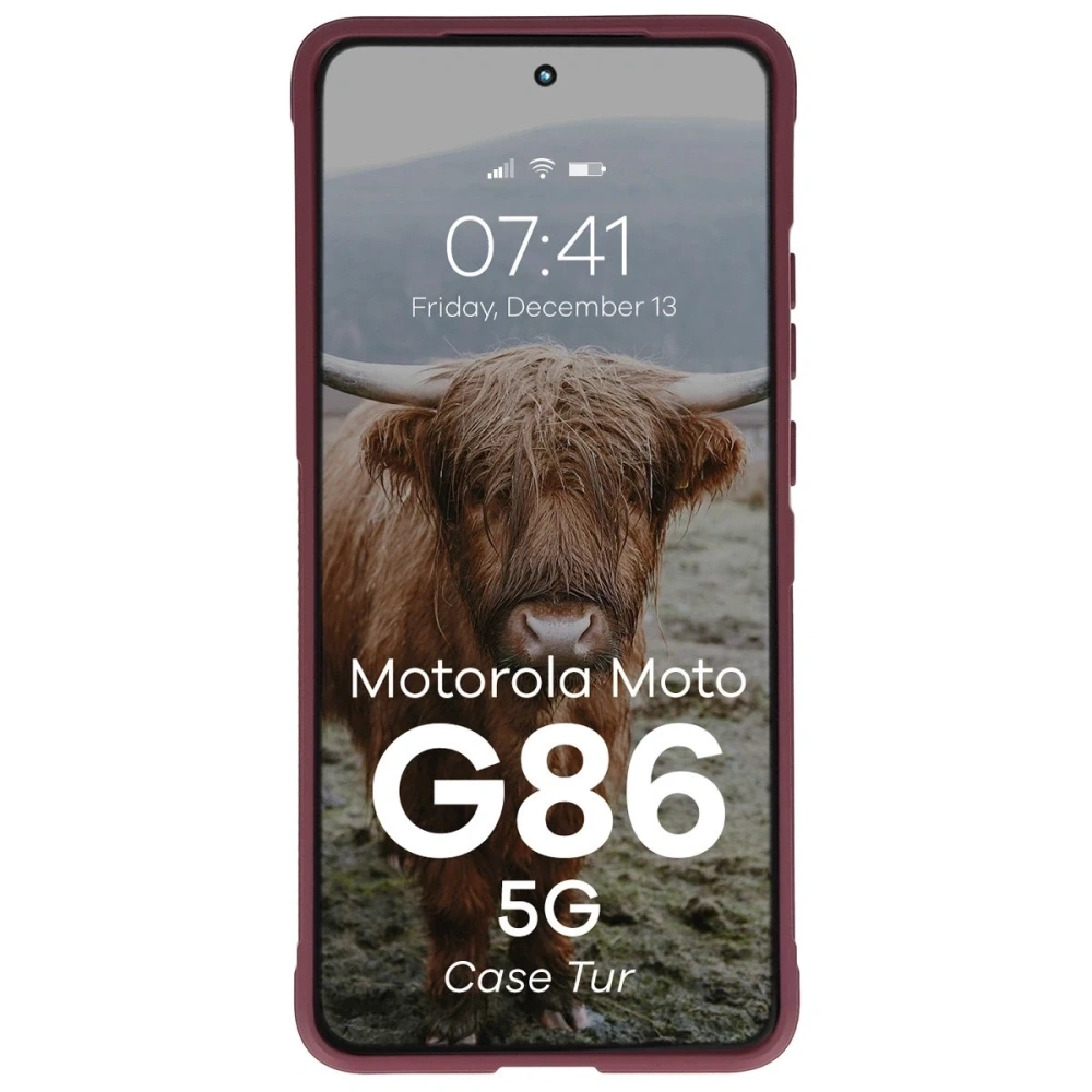 Pancerne etui Bizon Case Tur do Motorola Moto G86 5G burgundowe