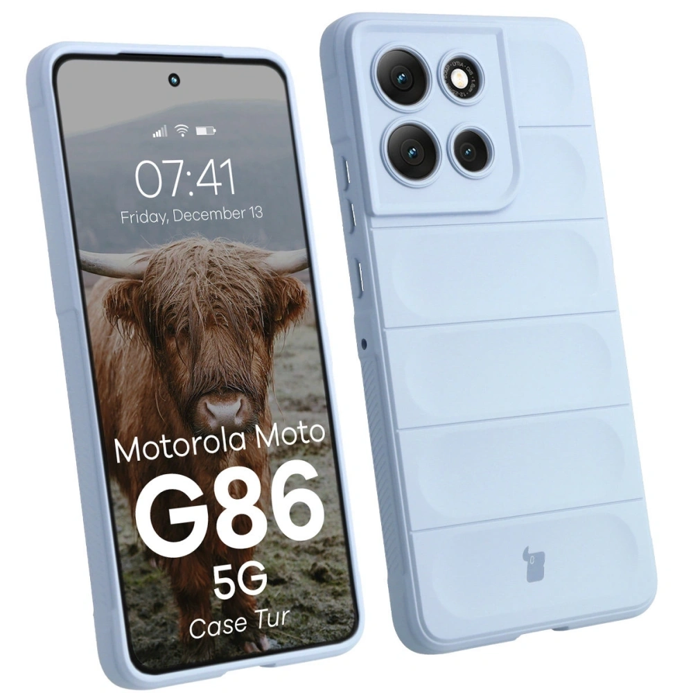 Pancerne etui Bizon Case Tur do Motorola Moto G86 5G jasnoniebieskie