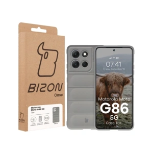 Pancerne etui Bizon Case Tur do Motorola Moto G86 5G jasnoszare