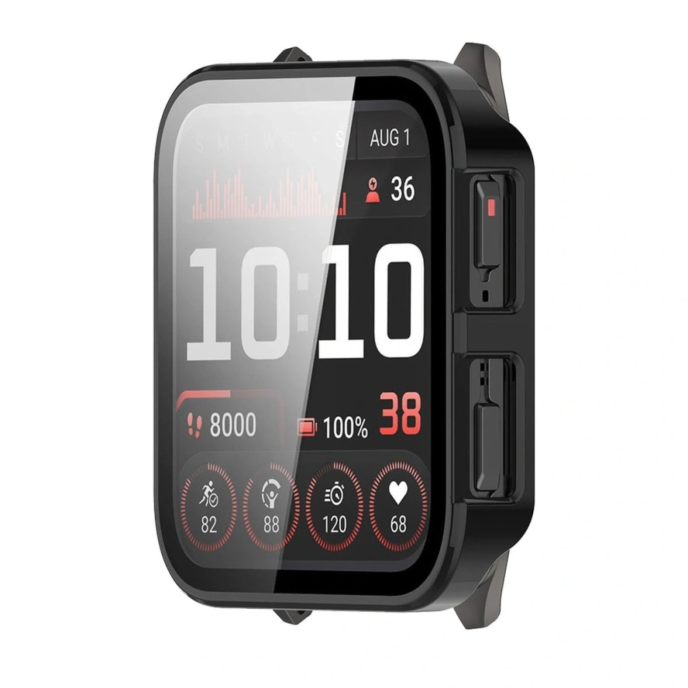 Etui ze szkłem do zegarka Bizon Case+Glass Watch do Garmin Venu X1 czarne