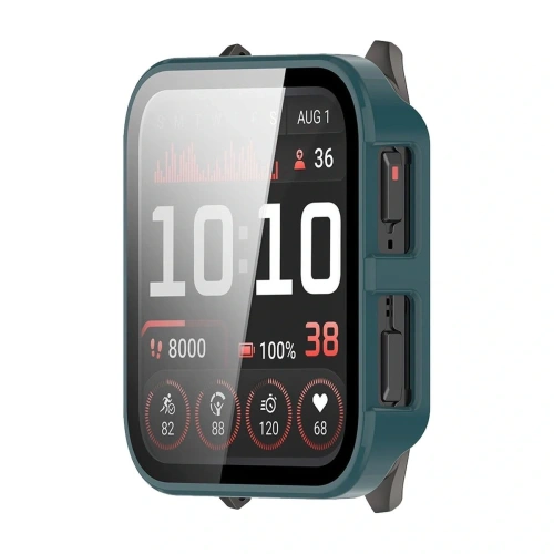 Etui ze szkłem do zegarka Bizon Case+Glass Watch do Garmin Venu X1 zielone