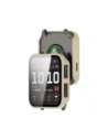Etui ze szkłem do zegarka Bizon Case+Glass Watch do Garmin Venu X1 beżowe