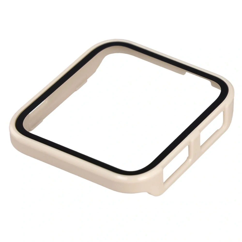 Etui ze szkłem do zegarka Bizon Case+Glass Watch do Garmin Venu X1 beżowe