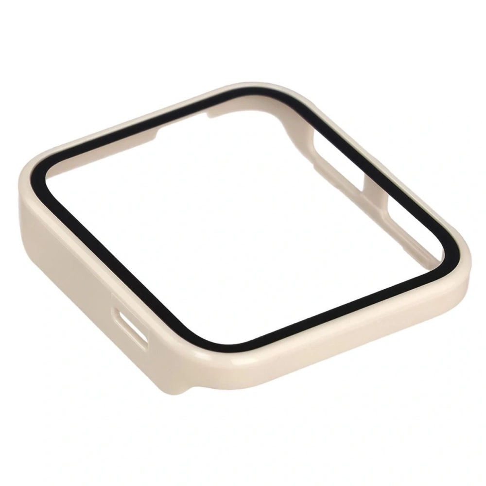 Etui ze szkłem do zegarka Bizon Case+Glass Watch do Garmin Venu X1 beżowe