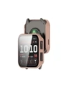 Etui ze szkłem do zegarka Bizon Case+Glass Watch do Garmin Venu X1 różowe