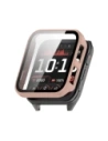 Etui ze szkłem do zegarka Bizon Case+Glass Watch do Garmin Venu X1 różowe