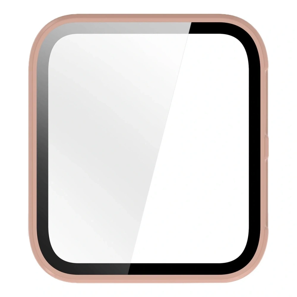 Etui ze szkłem do zegarka Bizon Case+Glass Watch do Garmin Venu X1 różowe