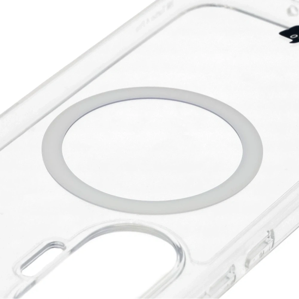 Etui z pierścieniem magnetycznym Bizon Case CrystalO do Xiaomi POCO F7 przezroczyste