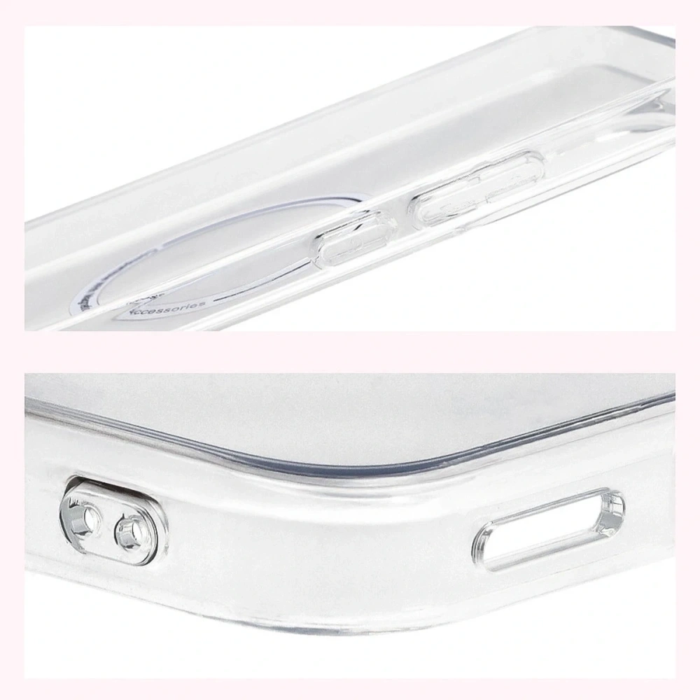 Etui z pierścieniem magnetycznym Bizon Case CrystalO do Xiaomi POCO F7 przezroczyste