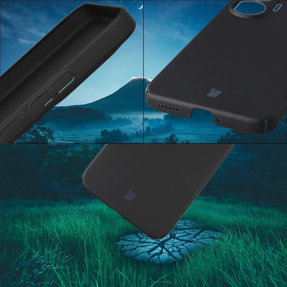 Etui Bizon Case Łupka do Xiaomi POCO F7 czarne