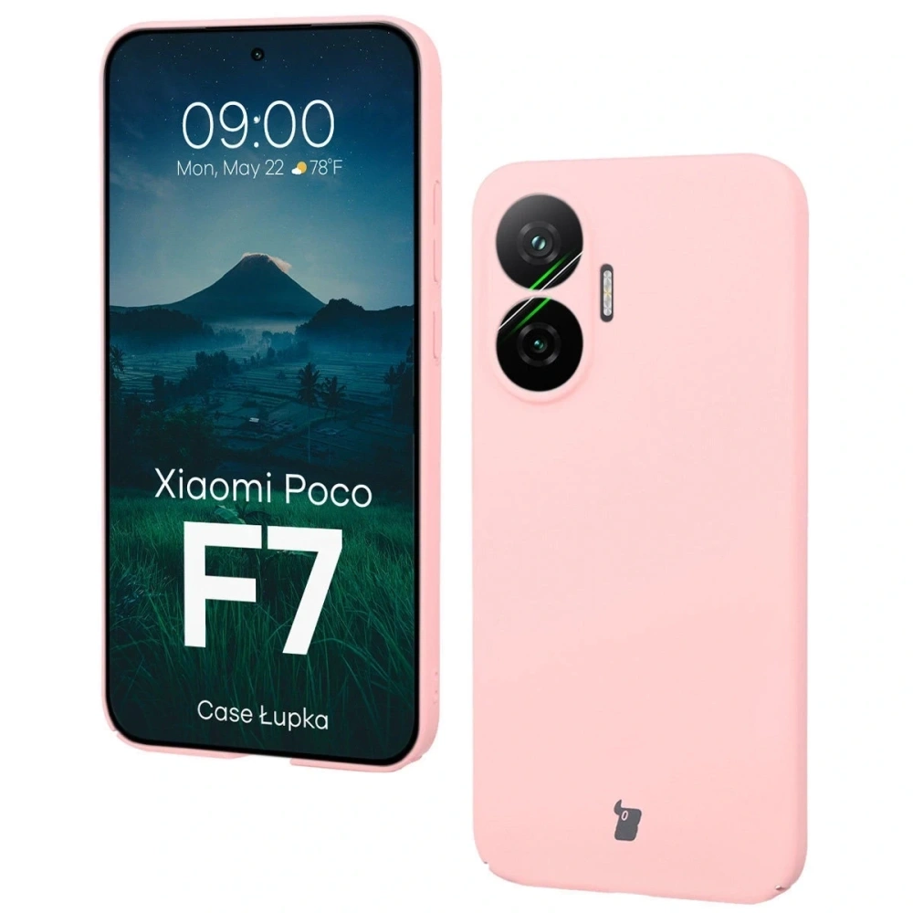 Etui Bizon Case Łupka do Xiaomi POCO F7 różowe