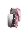 Etui z osłoną ekranu Bizon Case Watch Felipe do Garmin Venu X1 różowe