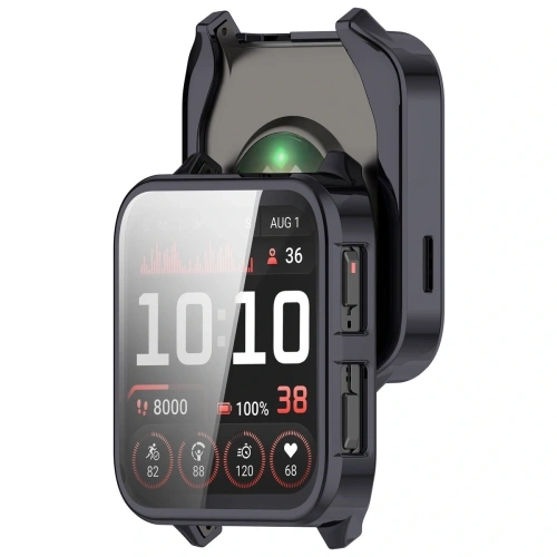 Etui z osłoną ekranu Bizon Case Watch Felipe do Garmin Venu X1 szare