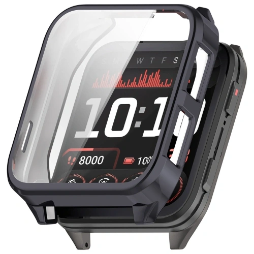 Etui z osłoną ekranu Bizon Case Watch Felipe do Garmin Venu X1 szare