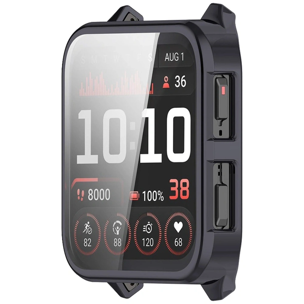 Etui z osłoną ekranu Bizon Case Watch Felipe do Garmin Venu X1 szare