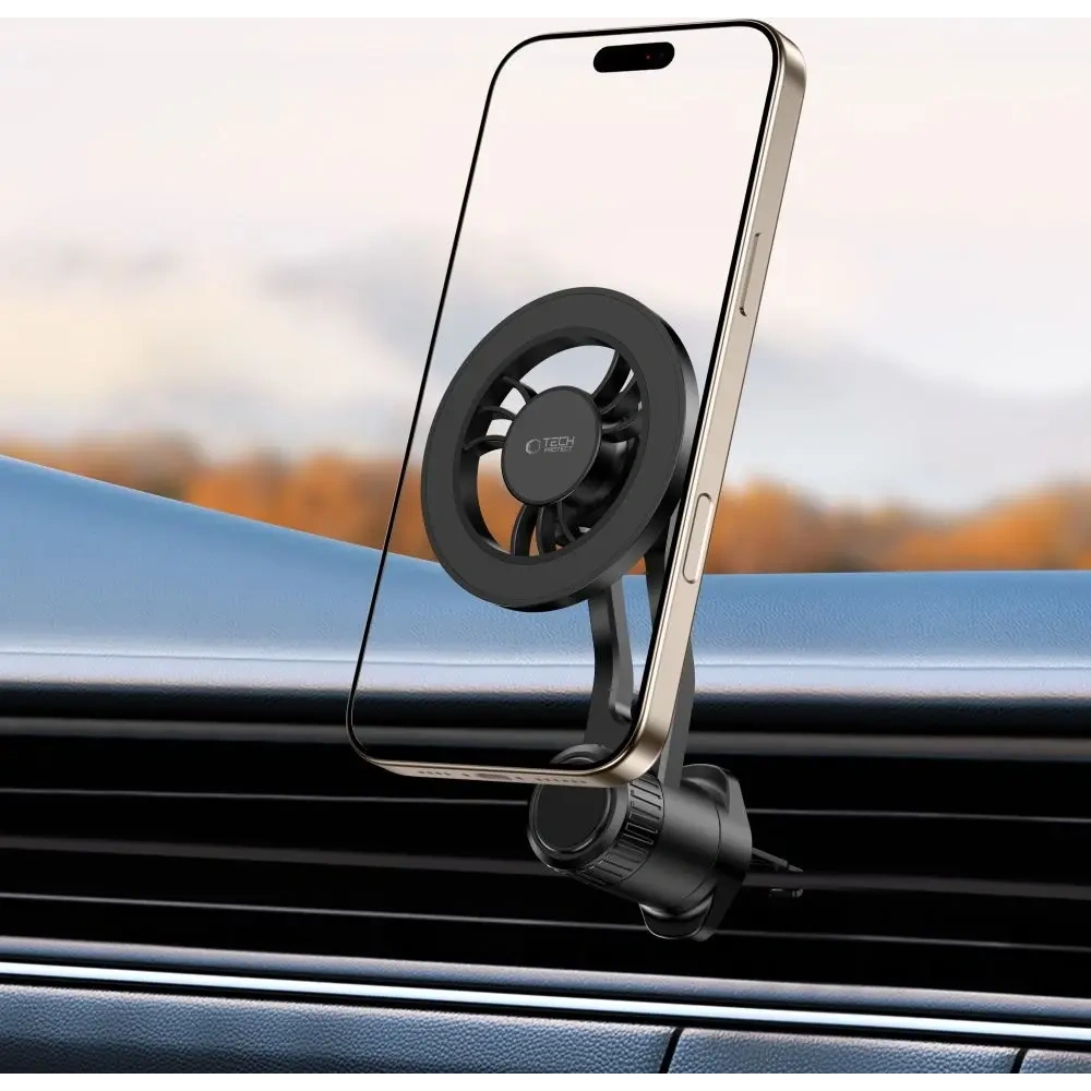 Uchwyt samochodowy do kratki Tech-Protect N56 Magnetic MagSafe Rotable Vent Car Mount Black