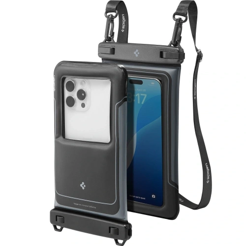 Etui wodoodporne Spigen A611P Universal Waterproof Float Case Matte Black [2 PACK]