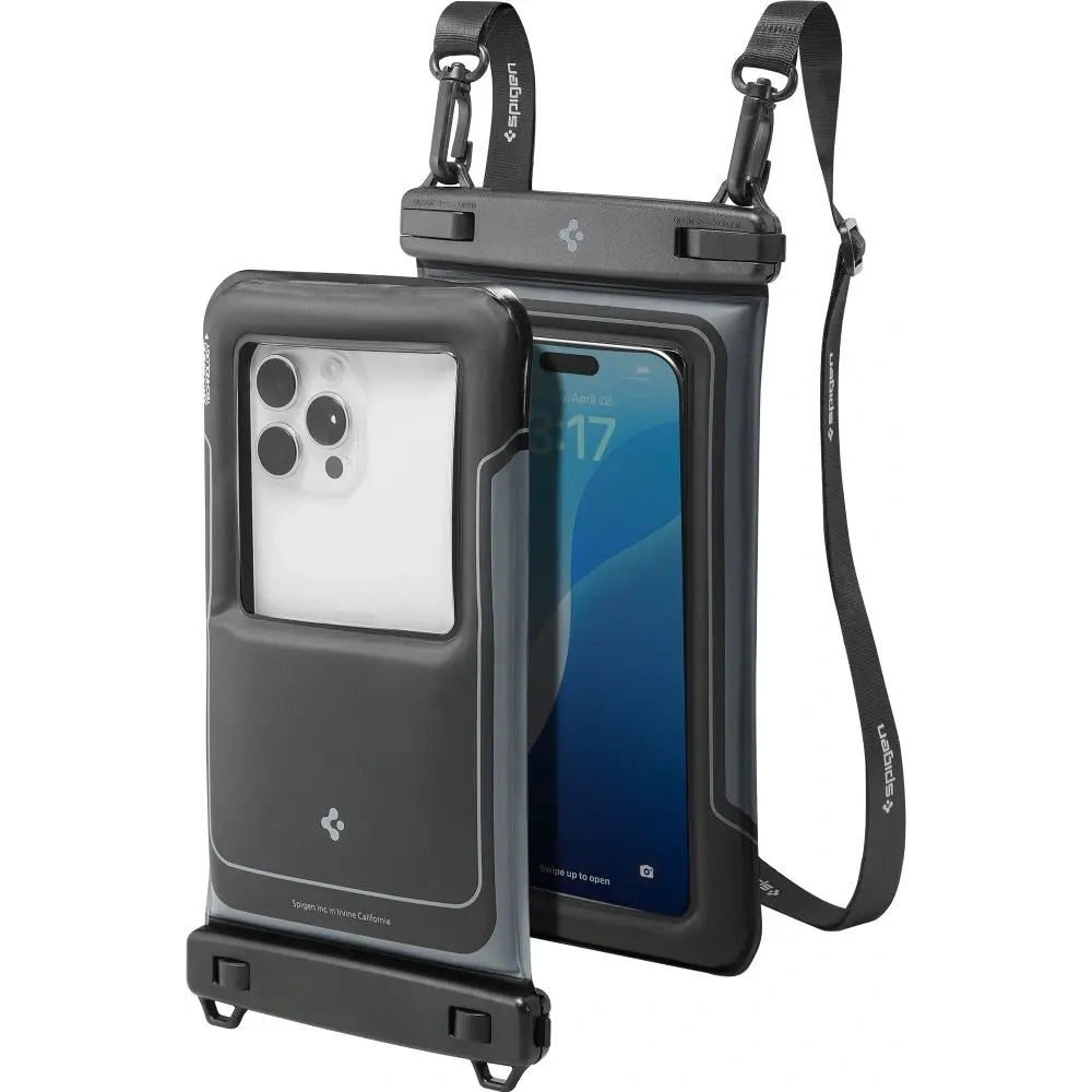 Etui wodoodporne Spigen A611P Universal Waterproof Float Case Matte Black [2 PACK]
