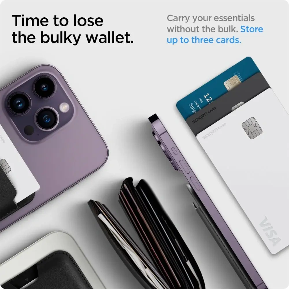 Portfel magnetyczny Spigen Valentinus Pro MagSafe Wallet Black