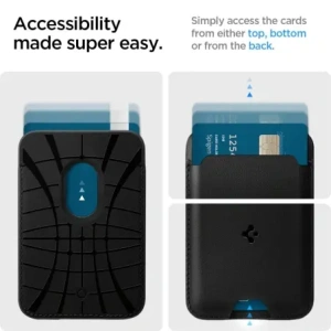 Portfel magnetyczny Spigen Valentinus Pro MagSafe Wallet Black
