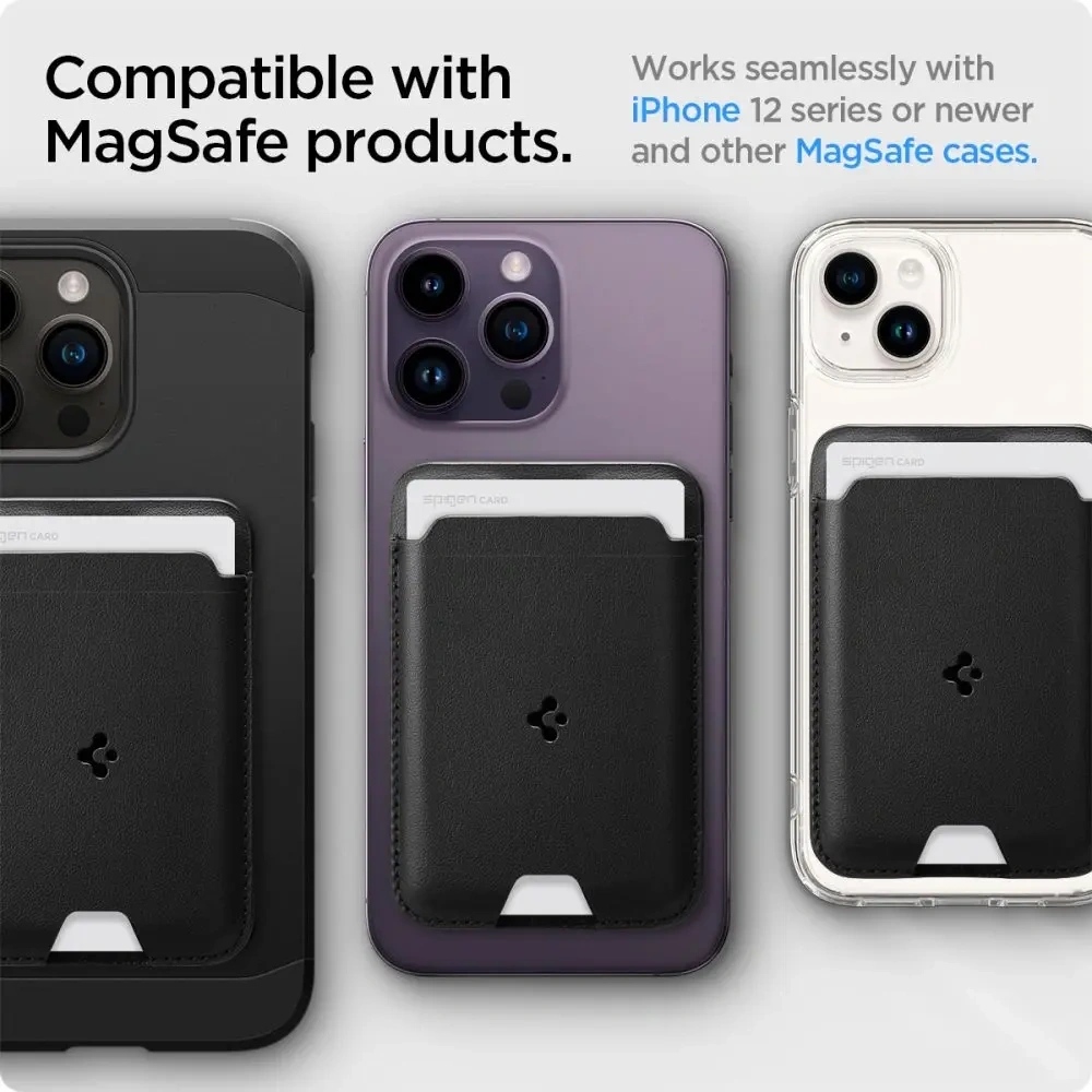 Portfel magnetyczny Spigen Valentinus Pro MagSafe Wallet Black