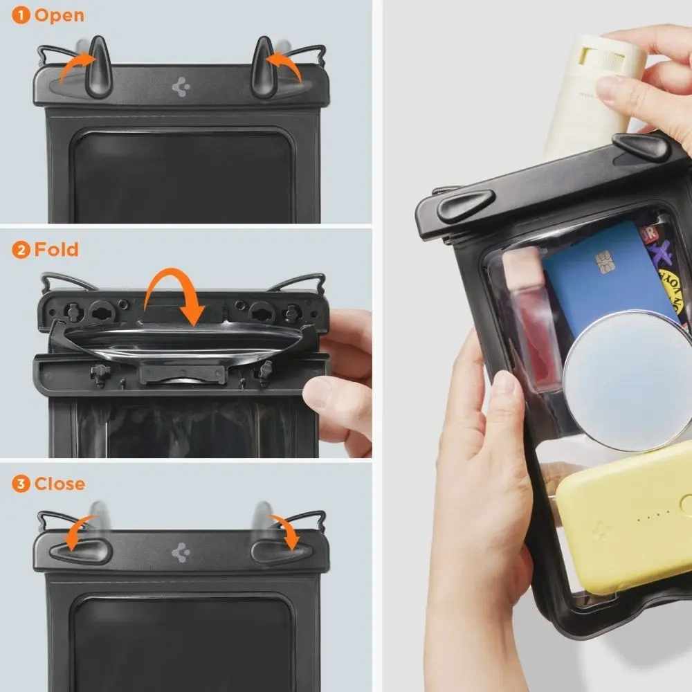 Etui wodoodporne Spigen A603 Universal Waterproof Case Black