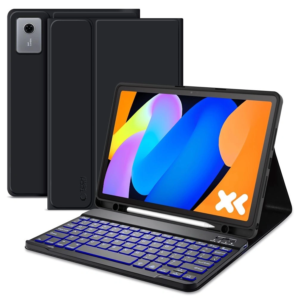 Etui z klapką Tech-Protect SmartCase Pen + Keyboard do Lenovo Idea Tab 11.0 TB-336 Black