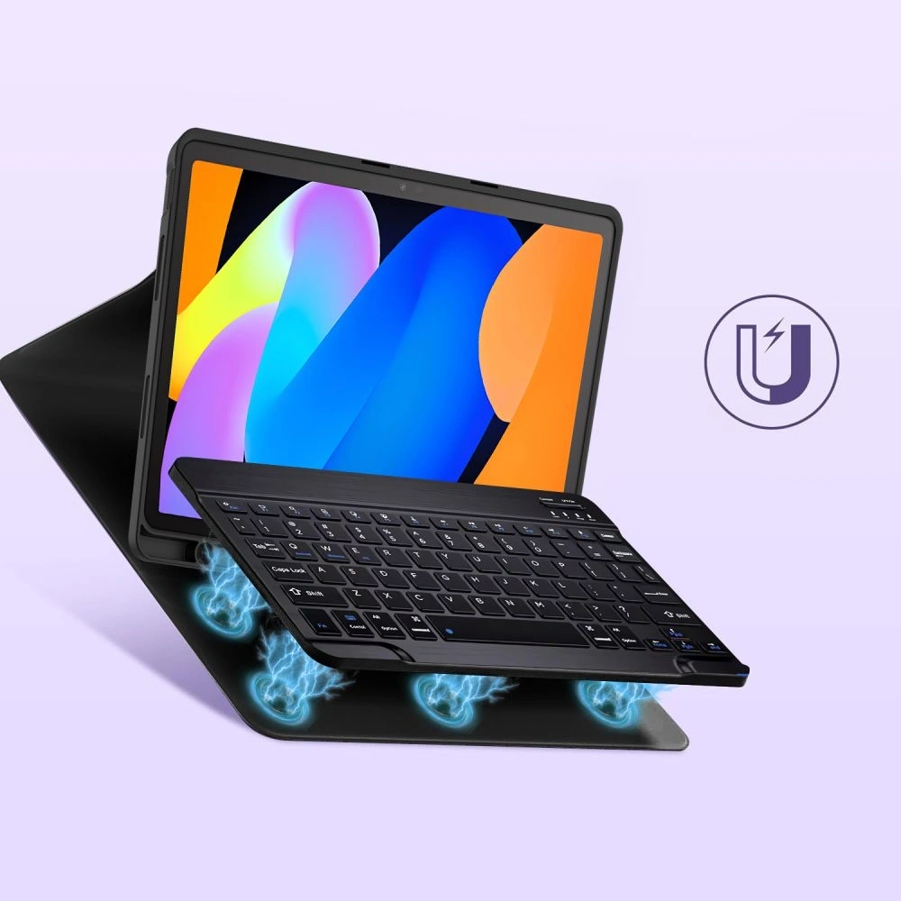 Etui z klapką Tech-Protect SmartCase Pen + Keyboard do Lenovo Idea Tab 11.0 TB-336 Black