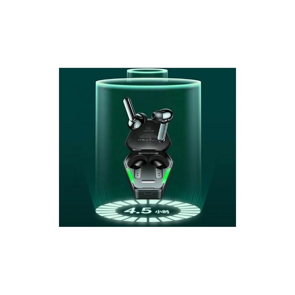 [CR] Słuchawki TWS USAMS JY series Gaming Bluetooth 5.0 czarny/black BHUJY01