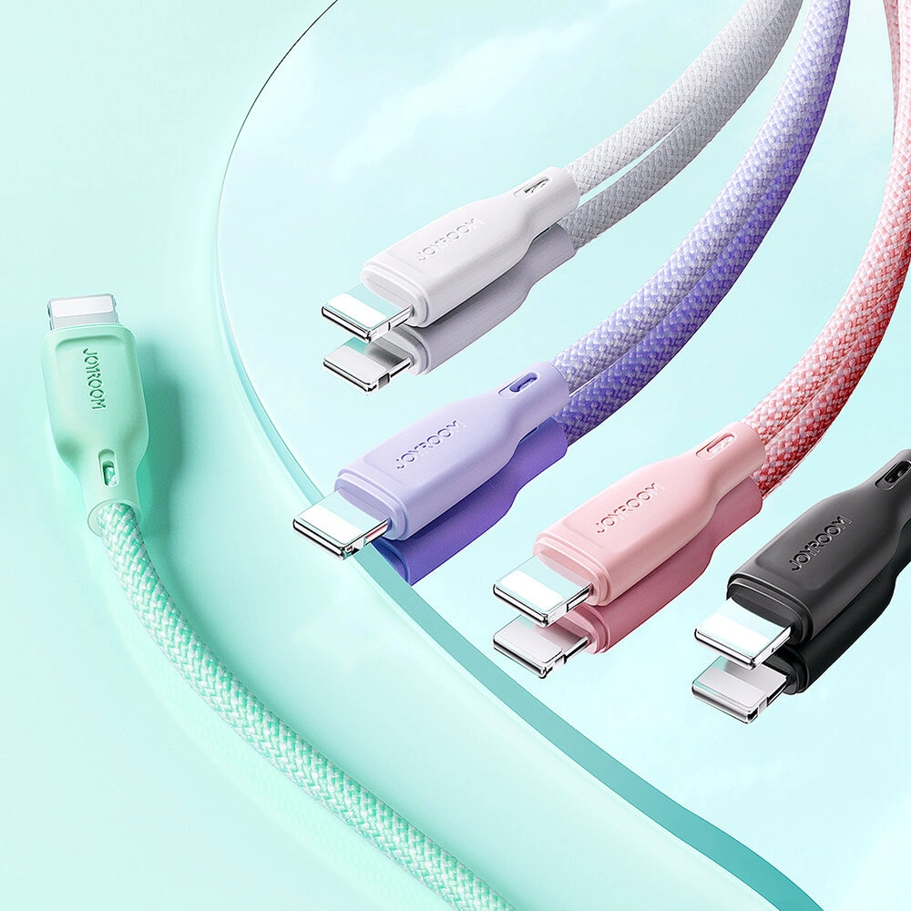 [CR] Kabel Joyroom Multi-Color Series SA34-AC6 USB-A / USB-C 100W 1m czarny