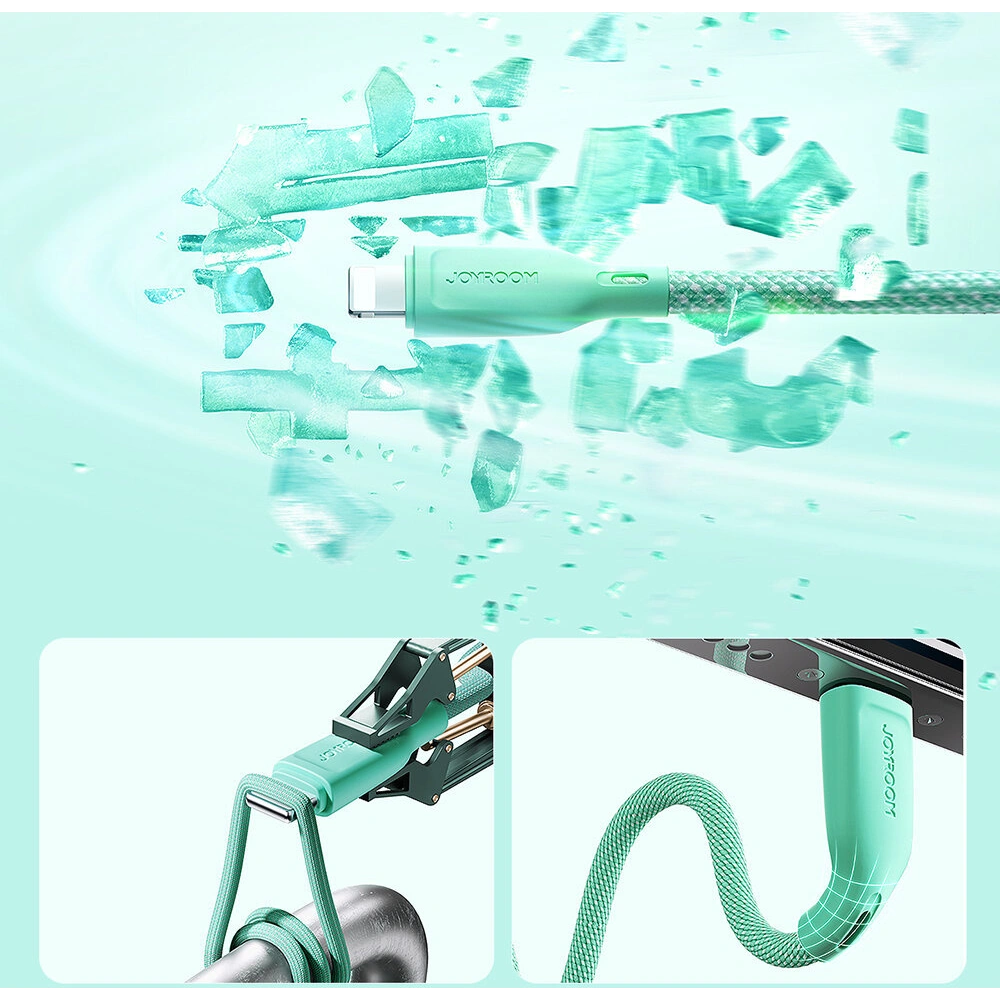 [CR] Kabel Joyroom Multi-Color Series SA34-AC6 USB-A / USB-C 100W 1m czarny