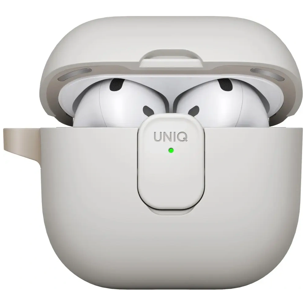 Etui UNIQ Clyde do Apple AirPods 4 Lock Case beżowy
