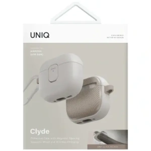 Etui UNIQ Clyde do Apple AirPods 4 Lock Case beżowy
