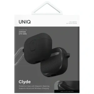 Etui UNIQ Clyde do Apple AirPods 4 Lock Case czarny