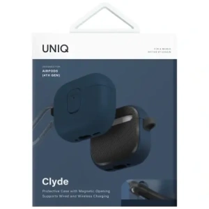 Etui UNIQ Clyde do Apple AirPods 4 Lock Case niebieski