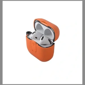Etui UNIQ Clyde do Apple AirPods 4 Lock Case pomarańczowy