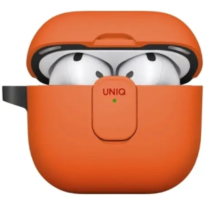 Etui UNIQ Clyde do Apple AirPods 4 Lock Case pomarańczowy