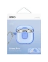 Etui UNIQ Glase Pro do Apple AirPods 4 Lock Case niebieski