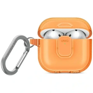 Etui UNIQ Glase Pro do Apple AirPods 4 Lock Case pomarańczowy
