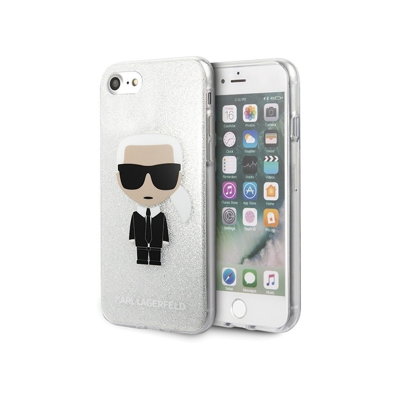 Buy Karl Lagerfeld KLHCI8TPUTRIKSL Apple iPhone SE 2022/SE 2020/8/7 silver Glitter Ikonik Karl - 3700740475904 - KLD298SLV - Homescreen.pl